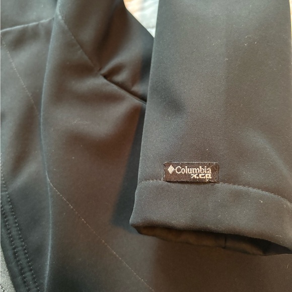 COLUMBIA Soft Shell 3/4-length Jacket Coat Black Sz Small - Picture 7 of 9